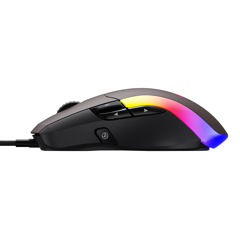Gamingmus med kabel USB HAVIT MS959S, RGB, 1200DPI - 8000DPI, 1.6m, Svart Okergul