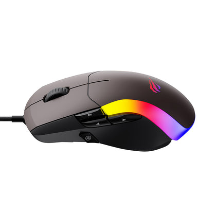 Gamingmus med kabel USB HAVIT MS959S, RGB, 1200DPI - 8000DPI, 1.6m, Svart Okergul