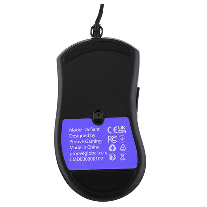 Gamingmus med kabel USB Proove Defiant, RGB, 7200DPI, Svart CMDE00000102
