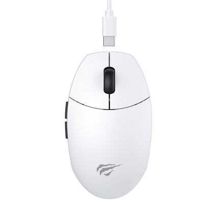Trådløs Gaming Mus HAVIT MS1039W, 800DPI - 7400DPI, Wi-Fi / Kablet, Hvit