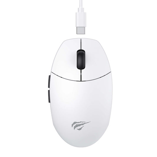 Trådløs Gaming Mus HAVIT MS1039W, 800DPI - 7400DPI, Wi-Fi / Kablet, Hvit