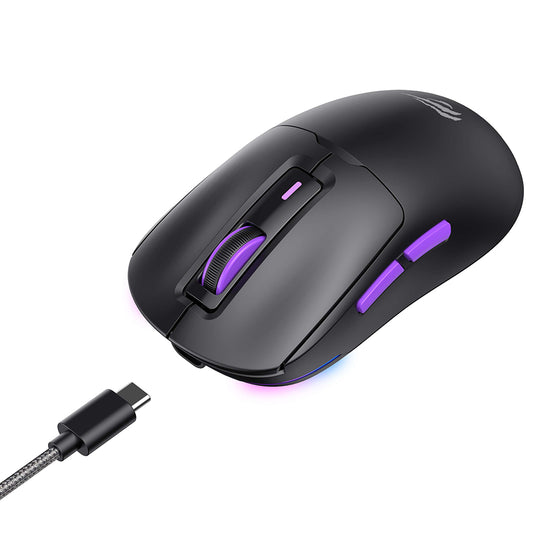 Trådløs Gaming Mus HAVIT MS969WB, RGB, 1000DPI - 16000DPI, BT / Wi-Fi / Kablet, Svart