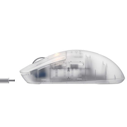 Gamingmus Trådløs HAVIT MS970WB Pro, 800DPI - 12000DPI, BT / Wi-Fi / Kablet, Transparent Hvit
