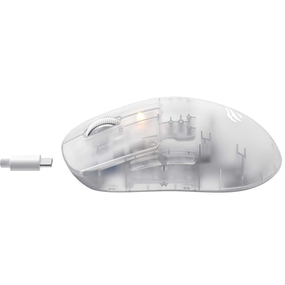 Gamingmus Trådløs HAVIT MS970WB Pro, 800DPI - 12000DPI, BT / Wi-Fi / Kablet, Transparent Hvit