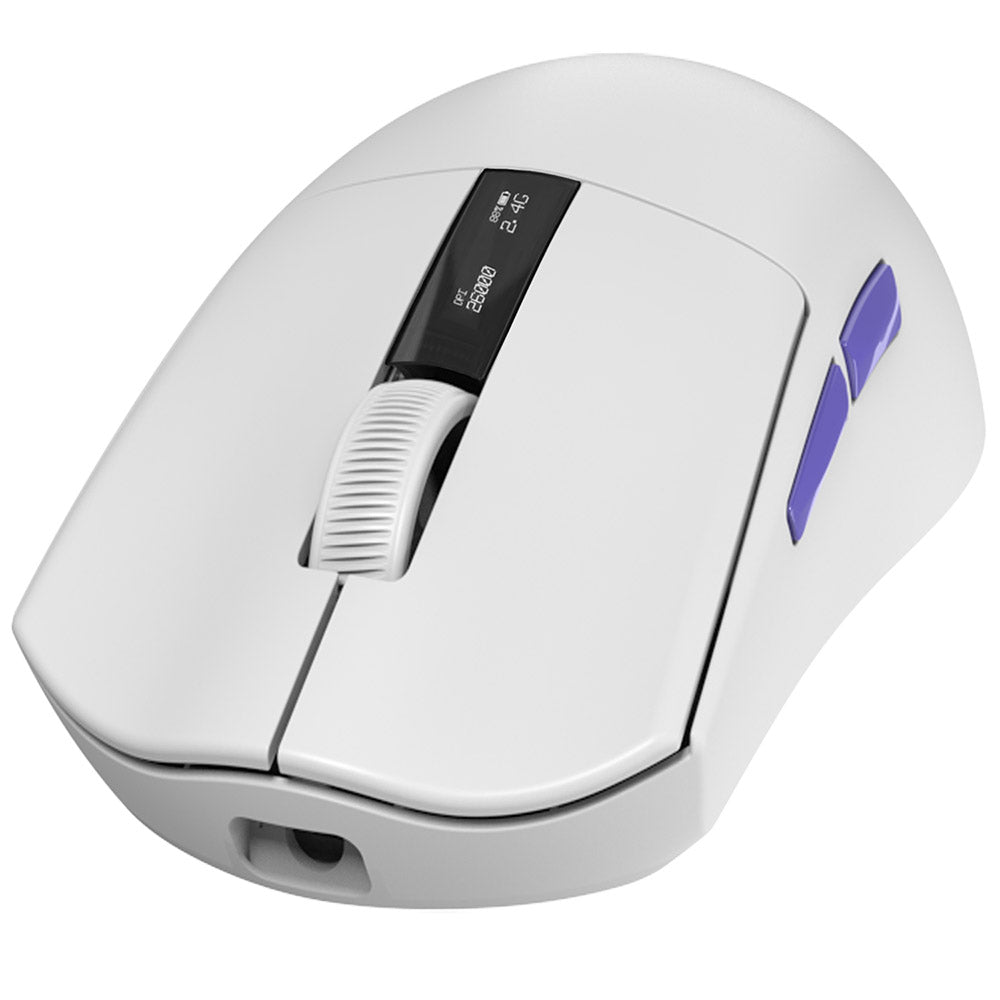 Trådløs Gamingmus Proove Jester, 800DPI - 26000DPI, OLED-skjerm, Hvit WMJS00022002