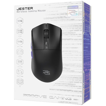 Trådløs Gamingmus Proove Jester, 800DPI - 26000DPI, OLED-skjerm, Svart WMJS00022001