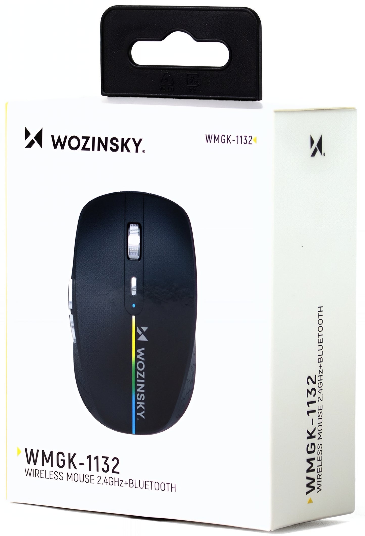 Trådløs Gamingmus WZK WMGK-1132, 1600DPI, RGB, BT / Wi-Fi, Svart