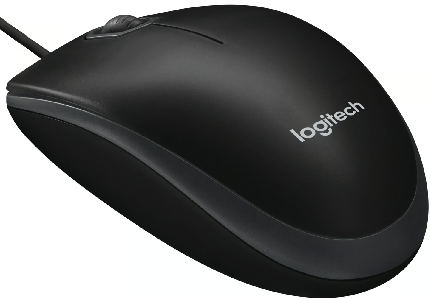 Mus med kabel USB Logitech B100, 1000DPI, Svart 910-003357