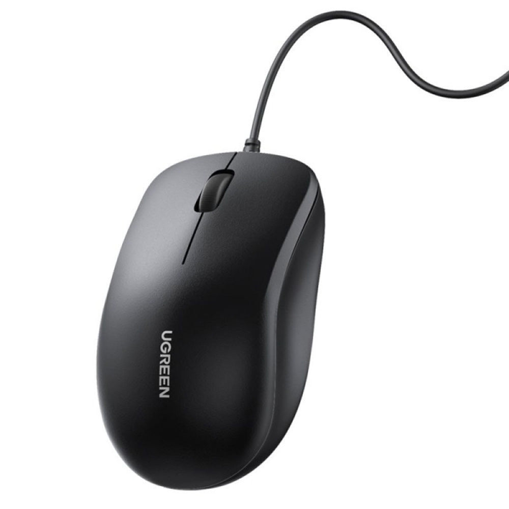 Mouse Wired USB UGREEN MU007, 1200DPI, 1.5m, Svart