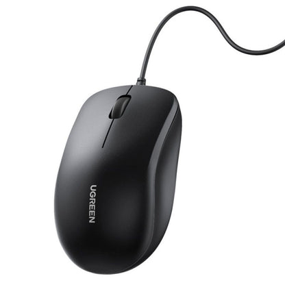 Mouse Wired USB UGREEN MU007, 1200DPI, 1.5m, Svart