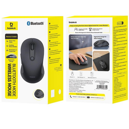 Trådløs Mus Baseus F02, 1600DPI, BT / Wi-Fi, Svart B0203203