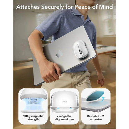 Trådløs Mus ESR MagMouse, 800DPI - 4800DPI, BT / Wi-Fi, Hvit