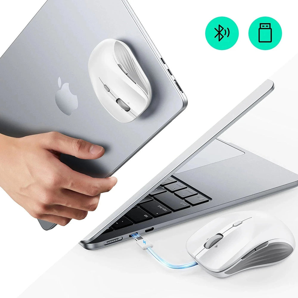 Trådløs Mus ESR MagMouse, 800DPI - 4800DPI, BT / Wi-Fi, Hvit