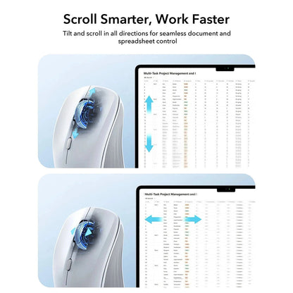 Trådløs Mus ESR MagMouse, 800DPI - 4800DPI, BT / Wi-Fi, Hvit