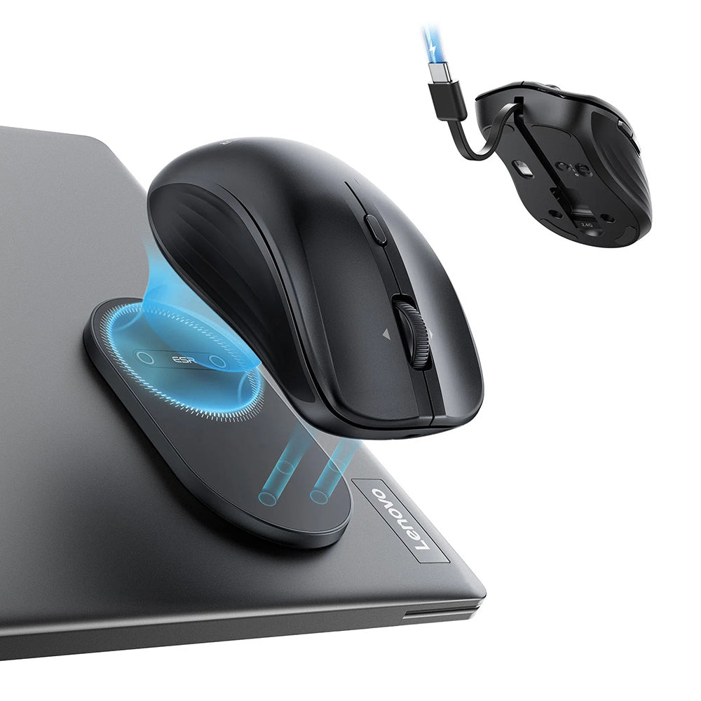 Trådløs mus ESR MagMouse, 800DPI - 4800DPI, BT / Wi-Fi, Svart