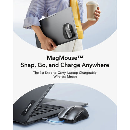 Trådløs mus ESR MagMouse, 800DPI - 4800DPI, BT / Wi-Fi, Svart