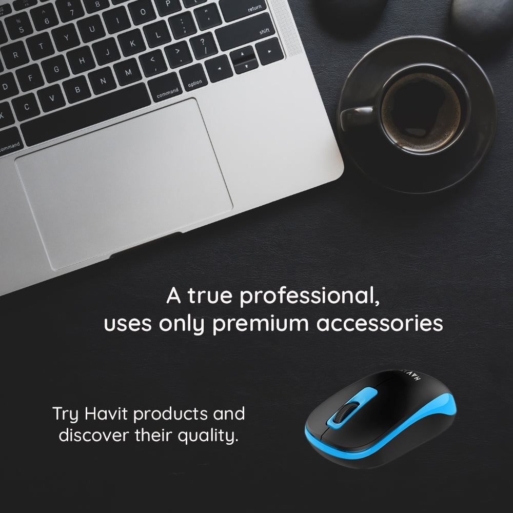 Trådløs Mus HAVIT MS626GT, 1200DPI, Svart Grå