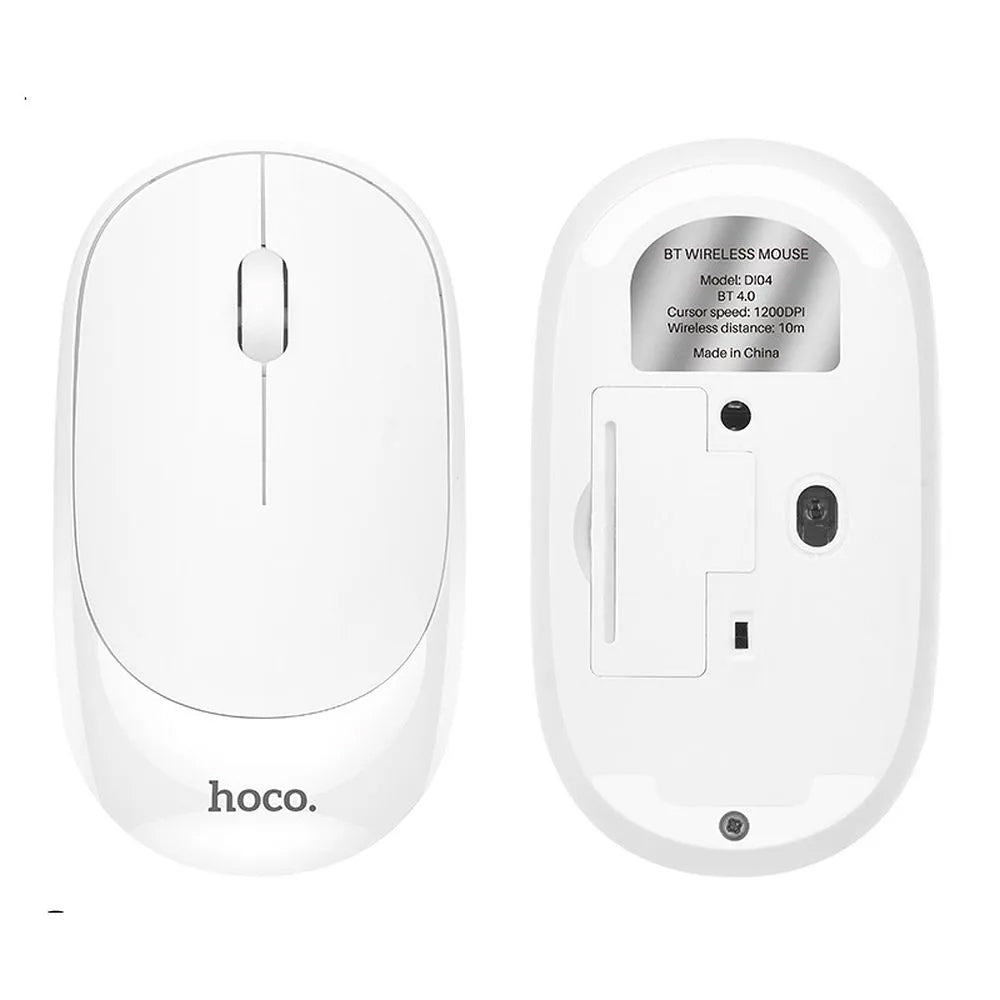 Trådløs mus HOCO DI04, 1200DPI, BT / Wi-Fi, Hvit