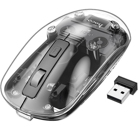 Trådløs mus HOCO GM29, 1600DPI, BT / Wi-Fi, Svart