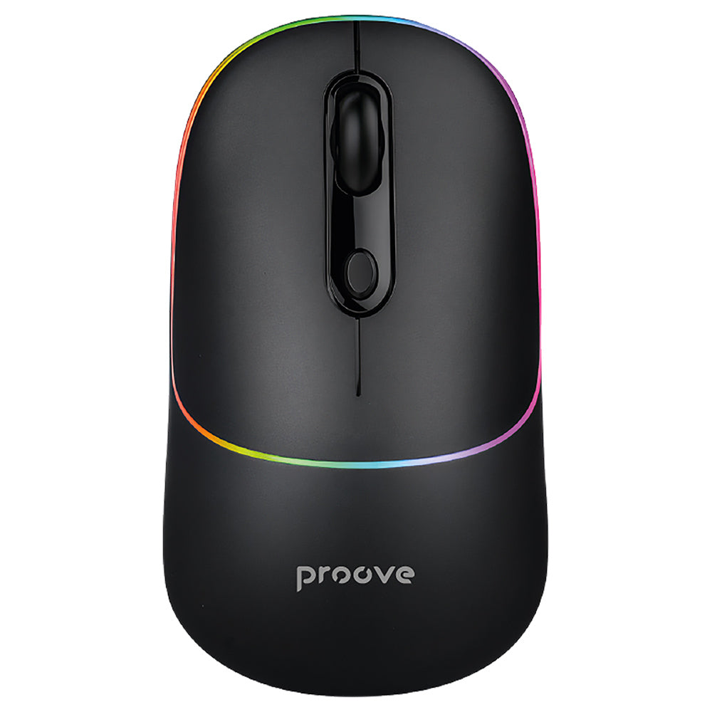 Trådløs Mus Proove Blink, RGB, 800DPI - 1600DPI, BT / Wi-Fi, Svart WMBL00002001