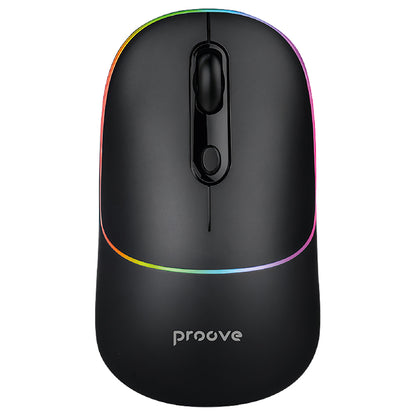Trådløs Mus Proove Blink, RGB, 800DPI - 1600DPI, BT / Wi-Fi, Svart WMBL00002001