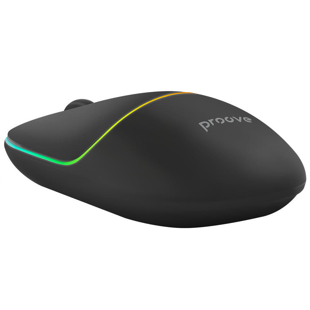 Trådløs Mus Proove Blink, RGB, 800DPI - 1600DPI, BT / Wi-Fi, Svart WMBL00002001