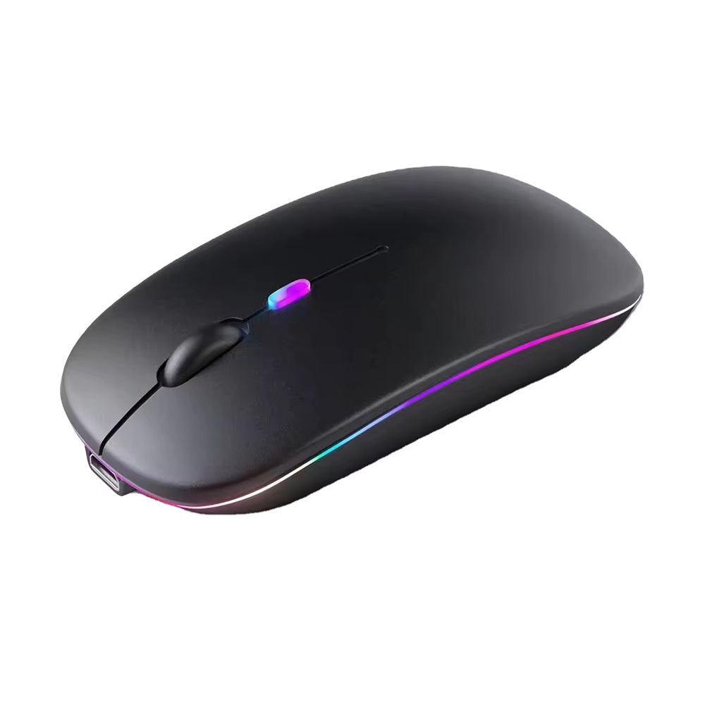 Trådløs mus Techsuit M1, RGB, 1600DPI, BT / Wi-Fi, Svart