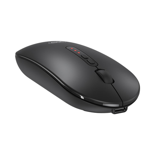 Trådløs mus XO Design M13 Silent Tri-modus, 1600DPI, BT / Wi-Fi, Svart