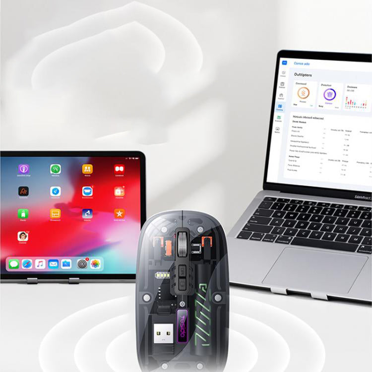 Trådløs mus Yesido KB29, 800DPI - 1600DPI, BT / Wi-Fi, Hvit
