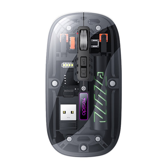 Trådløs mus Yesido KB29, 800DPI - 1600DPI, BT / Wi-Fi, Svart