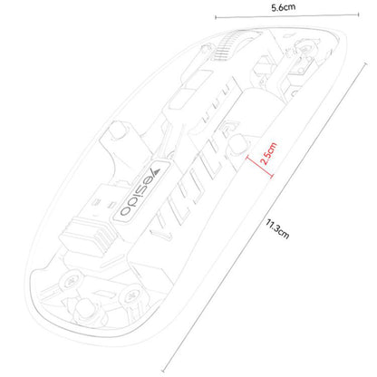Trådløs mus Yesido KB29, 800DPI - 1600DPI, BT / Wi-Fi, Svart