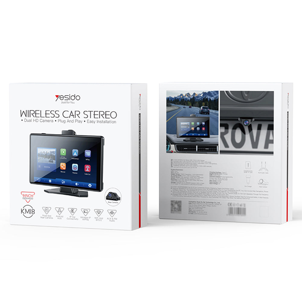 Navigasjon Auto Yesido KM18, Wi-Fi, 9 tommer