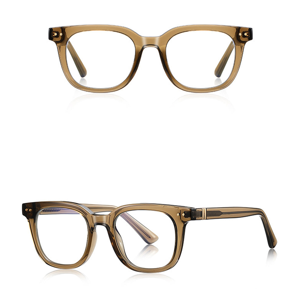 Datakbriller for menn Techsuit 2229, Anti-Blått Lys, Lys Brun