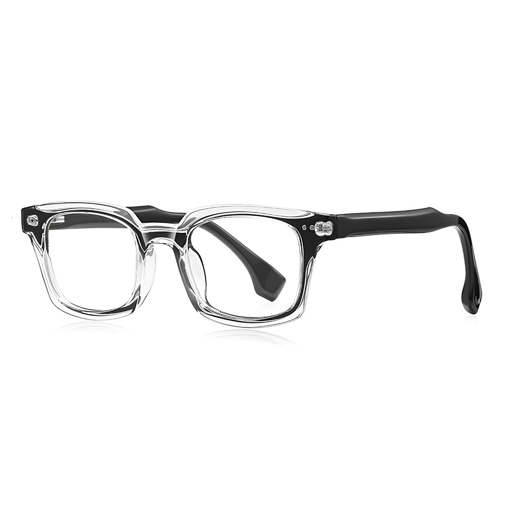 Herre databriller Techsuit LS084, Anti-blått lys, svarte transparente