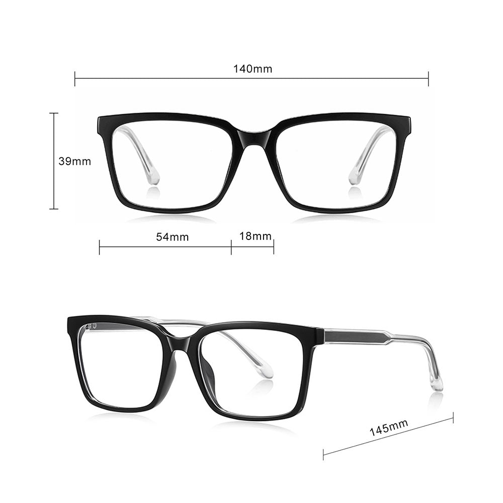 Herre databriller Techsuit LS091, Anti-blått lys, svarte