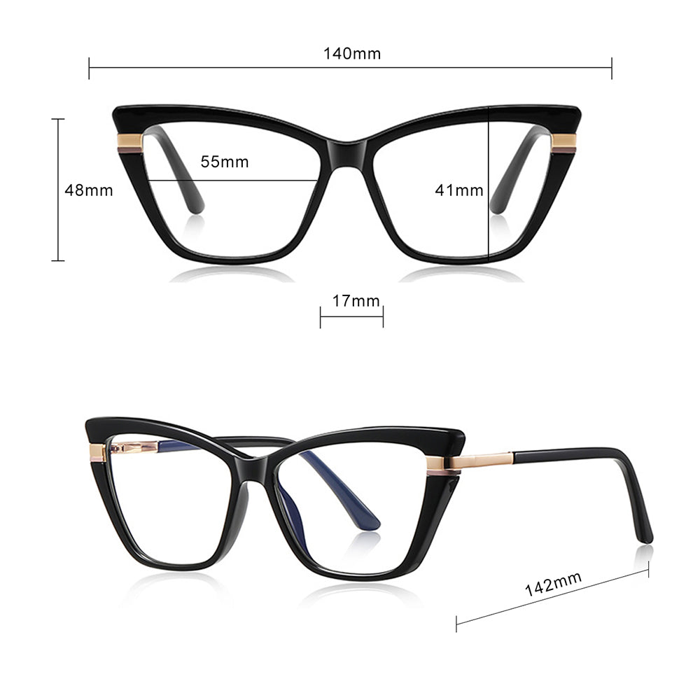 Damebriller for dataskjerm Techsuit 2271, Anti-Blått Lys, Lys Brun
