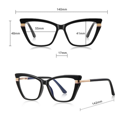 Damebriller for dataskjerm Techsuit 2271, Anti-Blått Lys, Lys Brun