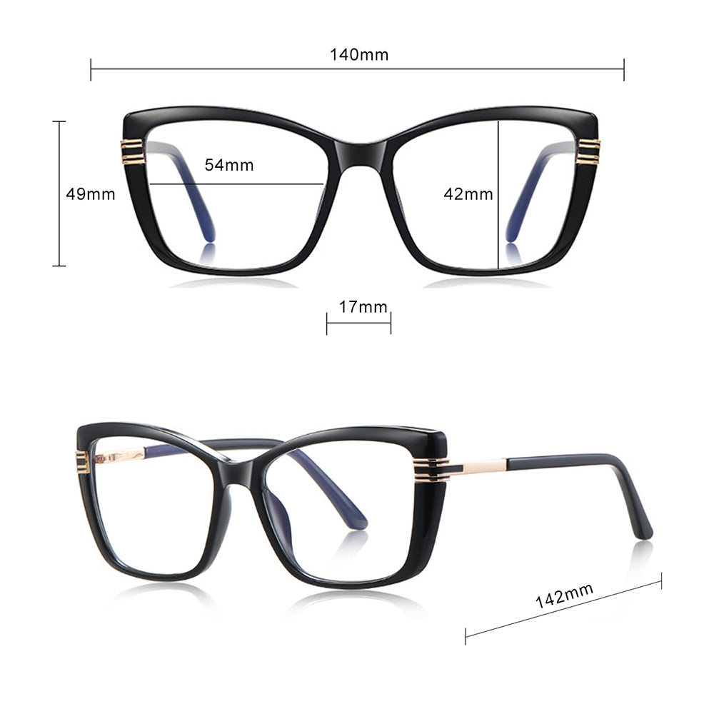 Damebriller for datamaskin Techsuit 2273, Anti-Blått Lys, Lys Brun
