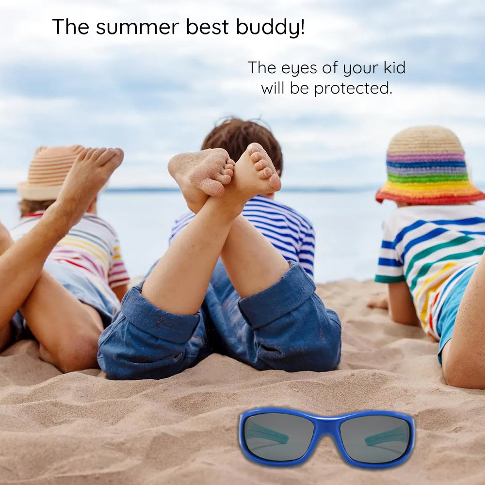 Sportssolbriller for barn Techsuit 800-C42, polariserte, rosa lilla