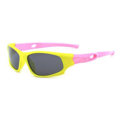 Sportssolbriller for barn Techsuit 816-C2, polariserte, gule og rosa