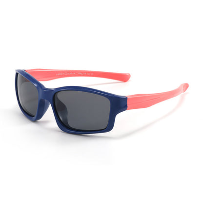 Sportssolbriller for barn Techsuit 8202-C21, polariserte, marineblå rosa