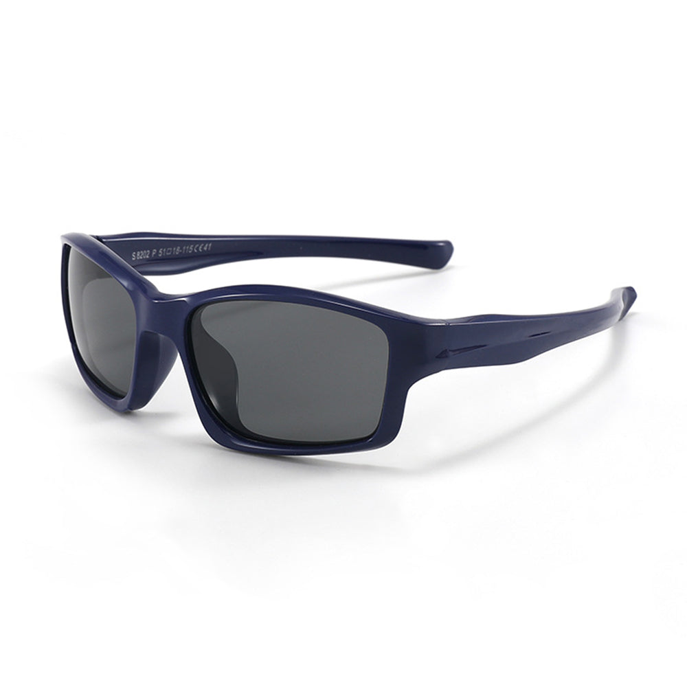 Sportssolbriller for barn Techsuit 8202-C41, polariserte, marineblå