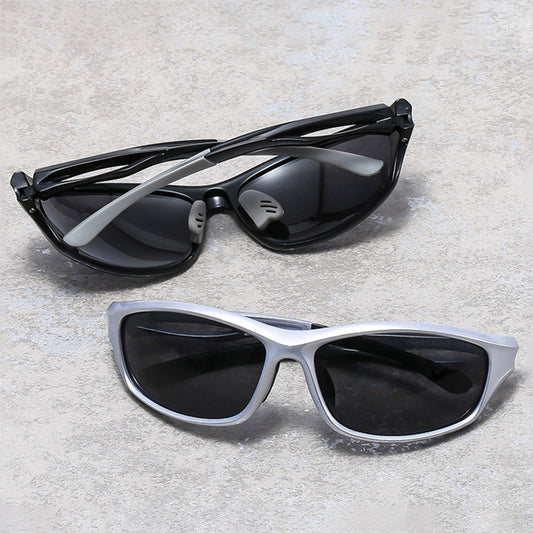 Unisex sykkelbriller Techsuit 9309, polariserte, svart røde