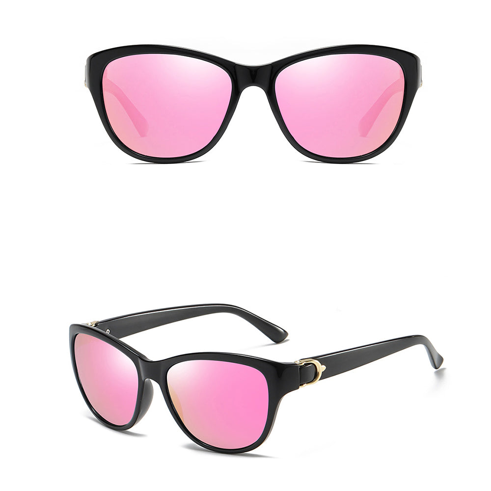 Dame solbriller Techsuit A572, polariserte, UV-beskyttelse, svart rosa