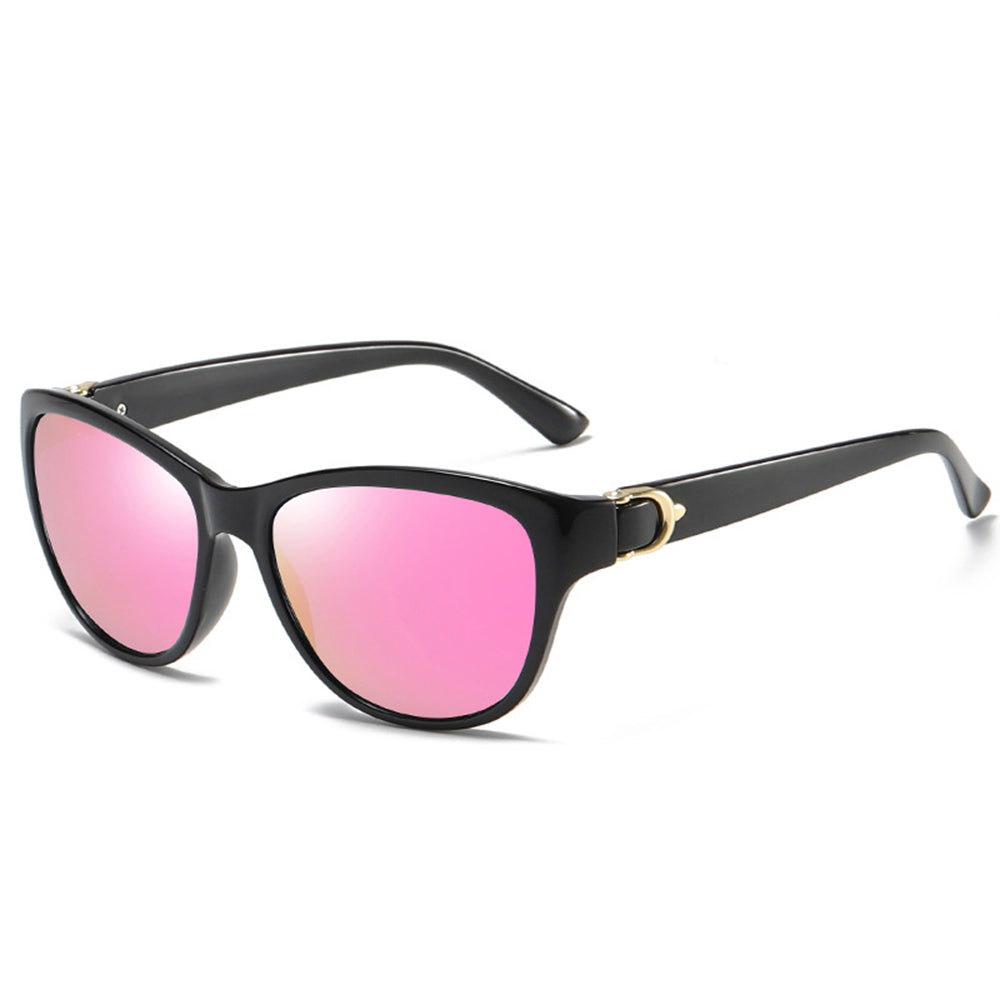 Dame solbriller Techsuit A572, polariserte, UV-beskyttelse, svart rosa