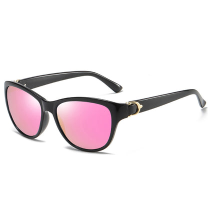 Dame solbriller Techsuit A572, polariserte, UV-beskyttelse, svart rosa
