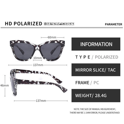 Dame solbriller Techsuit OD8155-C3, polariserte, UV-beskyttelse, svart brune