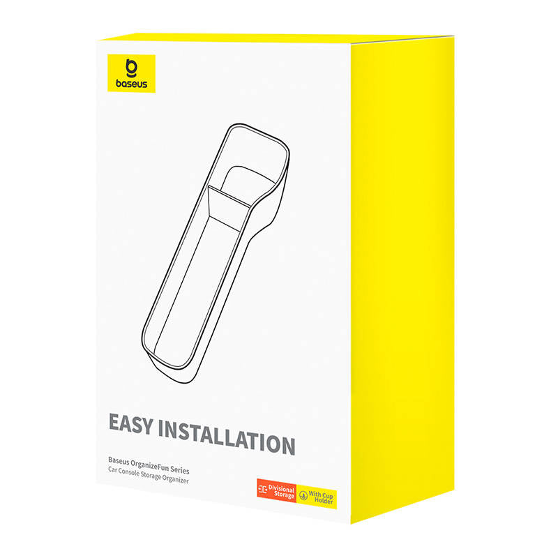 Baseus OrganizeFun bilorganisator for plassen mellom konsollen og setet, Brun C20256502001-00