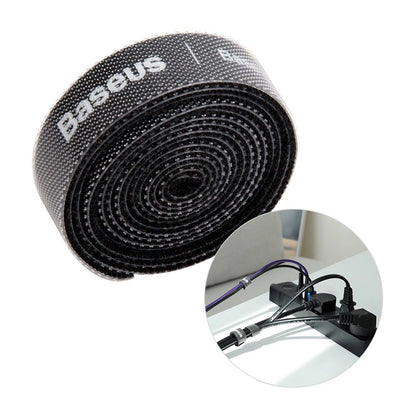 Organisator for kabler Baseus Circle, Velcro, 1m, Svart ACMGT-E01