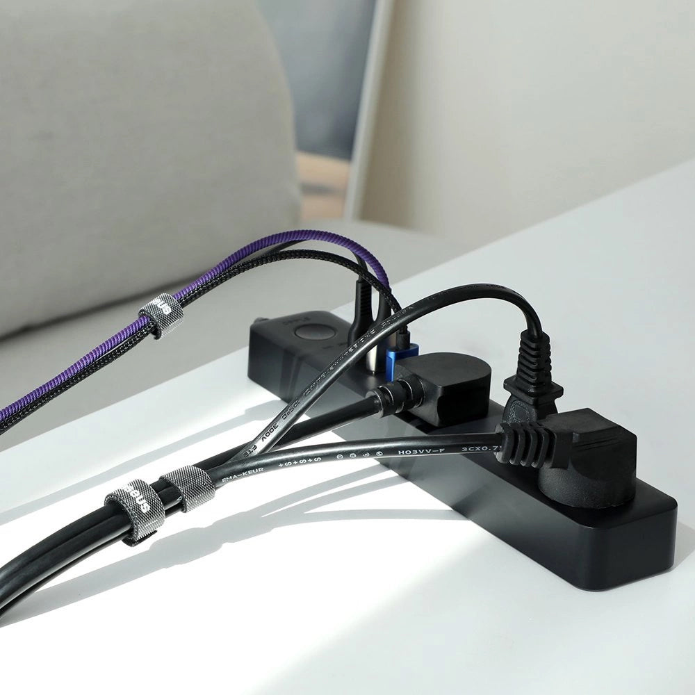 Organisator for kabler Baseus Circle, Velcro, 1m, Svart ACMGT-E01